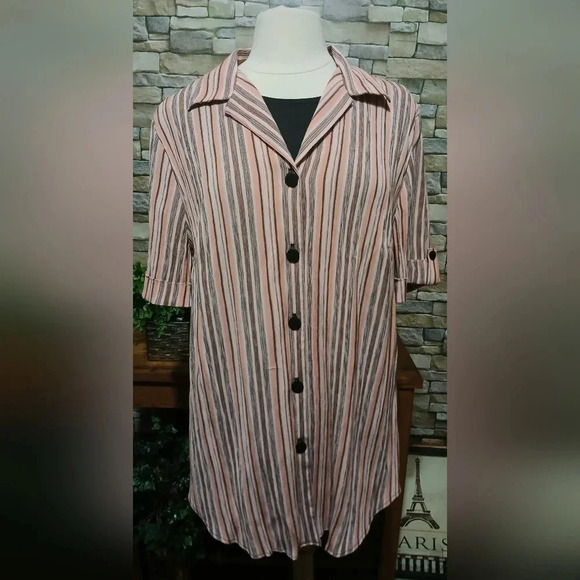 MAGGIE BARNES Career Layered Blouse Business Casual Office 1X - Picture 1 of 6